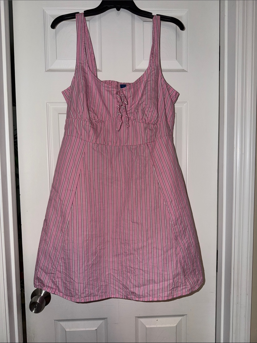 Old Navy Pink Striped Tie-Front Top